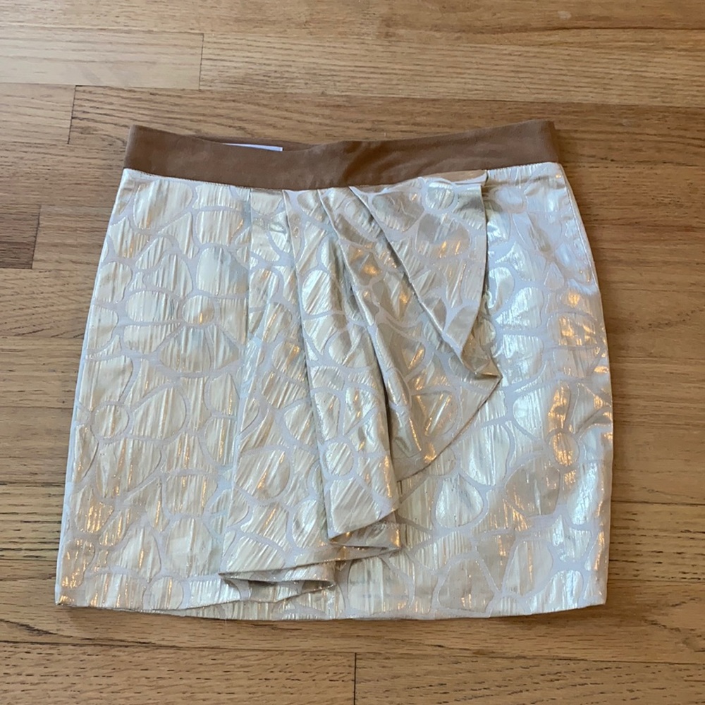 Metallic gold foil skirt
